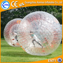 Grande rotule rouge colorée gonflable hamster ball / zorb ball pour le bowling